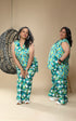 GREEN WHITE COORD SET